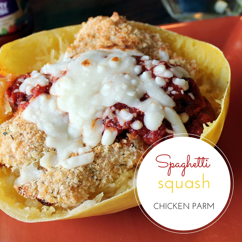 Spaghetti Squash Chicken Parm