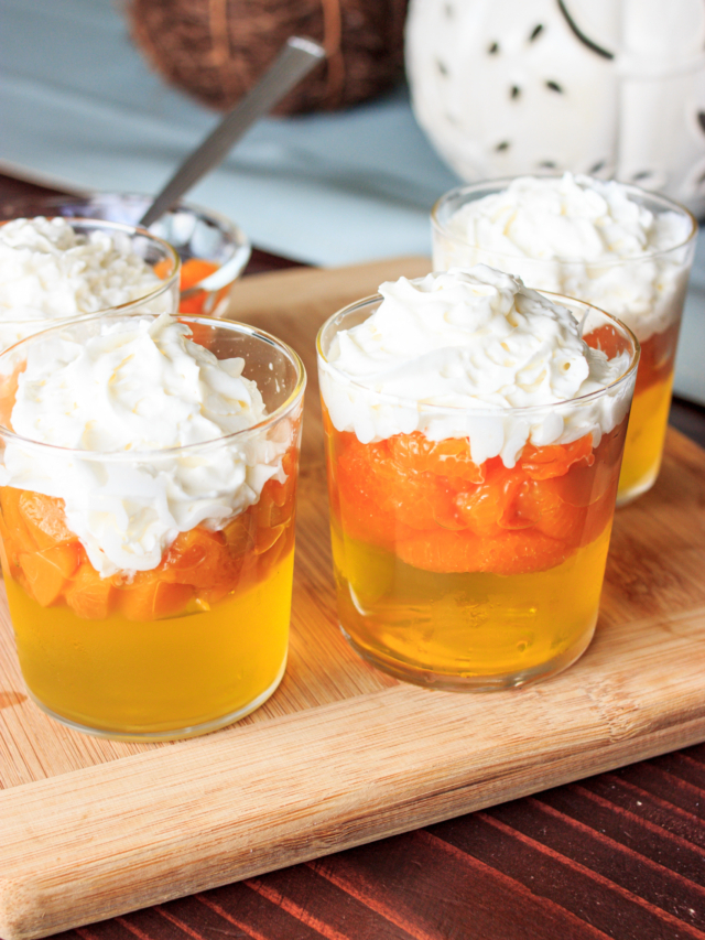 Candy Corn Jello Fruit Cups